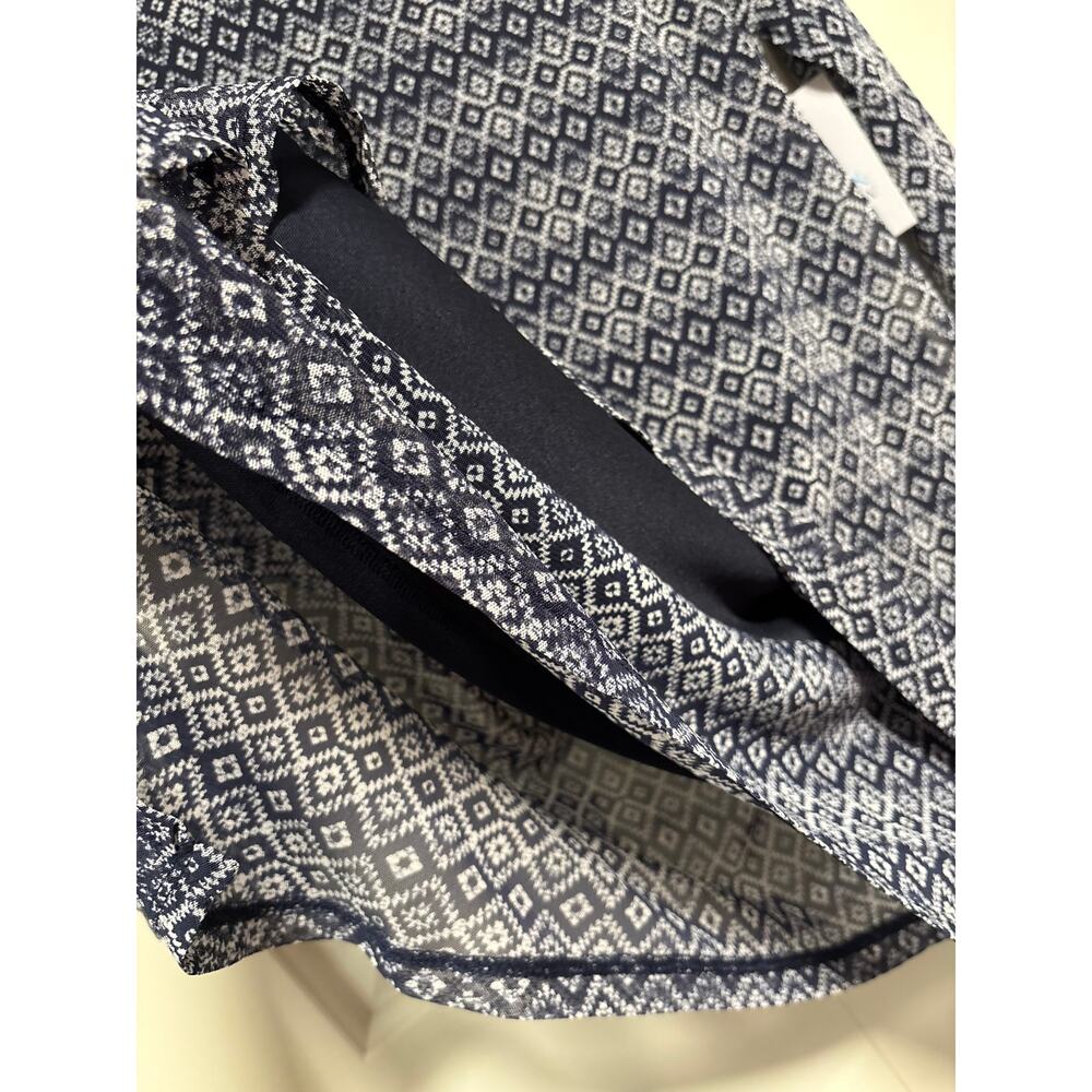 Croft & Barrow Navy Printed 3/4 Sleeve Tunic Large - Picture 5 of 9